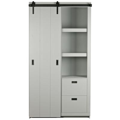 vtwonen Opbergkast 'Slide' met staldeur / schuifdeur, kleur Betongrijs