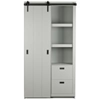 vtwonen Opbergkast 'Slide' met staldeur / schuifdeur, kleur Betongrijs - thumbnail
