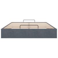 Ottoman bedframe zonder matras 140x190 cm fluweel donkergrijs - thumbnail