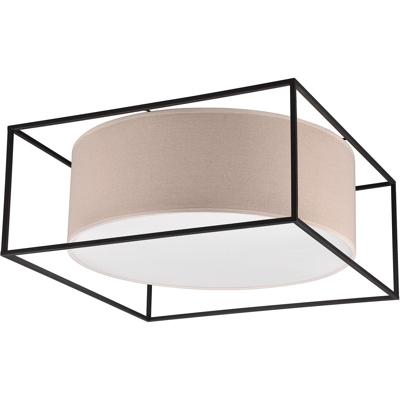 Industriële LED Plafondlamp 3-lichts E27 Mat Zwart Metaal