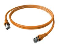 EasyLan DualBoot PushPull IP20 patchkabel, Cat.6A (Klasse EA), S/FTP, oranje, 1 m - thumbnail