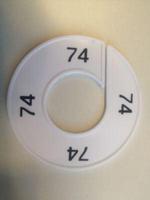 Maatring 9cm wit/zwart 74 - thumbnail