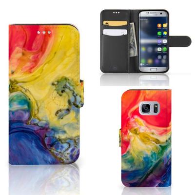 Hoesje Samsung Galaxy S7 Watercolor Dark Hoesje Samsung Galaxy S7 Watercolor Dark