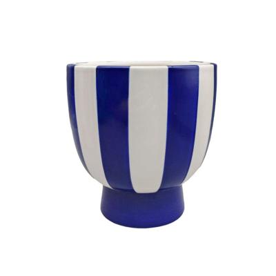 Bloempot keramiek - blauw - ø14.5 cm Bloempot keramiek - blauw - ø14.5 cm