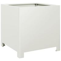 Plantenbakken 2 st 40x40x40 cm staal wit - thumbnail