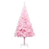 VidaXL Kunstkerstboom met standaard 240 cm pvc roze - thumbnail