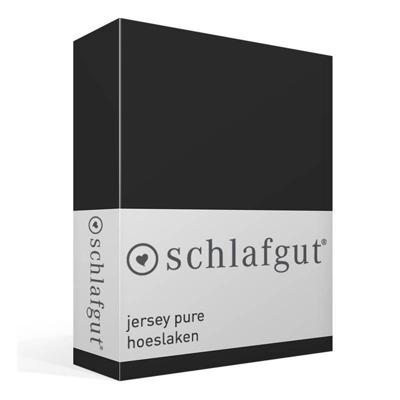 Schlafgut Schlafgut Pure Jersey Hoeslaken S - 90x190 - 100x220 799 Off-Black