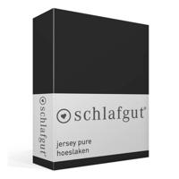 Schlafgut Schlafgut Pure Jersey Hoeslaken XL - 180x200 - 200x220 799 Off-Black - thumbnail