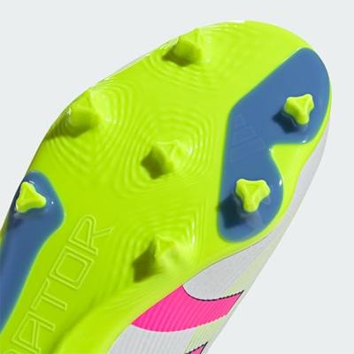 adidas Predator League Junior Laceless Football Boots FG/MG, uniseks, meerkleurig (Cloud White Lucid Pink Lucid Lemon), 28 EU