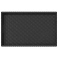 Dienbladtafel inklapbaar 65x40x75 cm poly rattan zwart - thumbnail