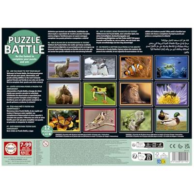 Puzzel - EDUCA - Battle Jr Natura - 12 puzzels - 42 stukjes - Thema Natuur - Voor kinderen vanaf 7 jaar