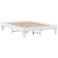 Bedframe zonder matras massief grenenhout wit 140x190 cm - thumbnail