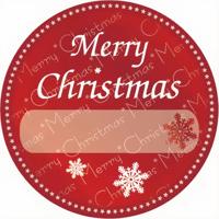 Stickers Merry Christmas Rood - thumbnail