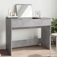 Kaptafel met spiegel 100x45x76 cm betongrijs - thumbnail
