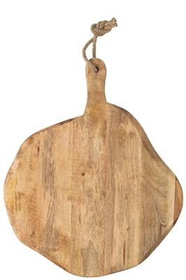 J-Line Organic Rond snijplank - hout - naturel - L