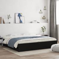 Bedframe met lades bewerkt hout zwart 160x200 cm - thumbnail