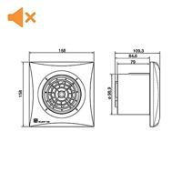 S en P Silent 100 CZ badkamerventilator wit 26,5dBA 8W 95m³ fluisterstil - thumbnail