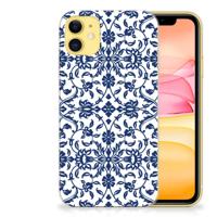 Apple iPhone 11 TPU Case Flower Blue - thumbnail