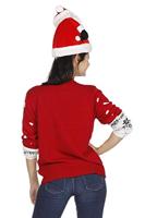 Kersttrui rood sneeuwman - thumbnail