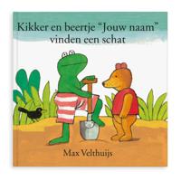 Boek met naam en foto - Kikker en beertje vinden een schat - Softcover - thumbnail