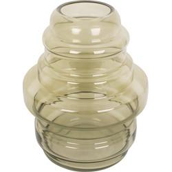 Bloemenvaas Distinct groot 30x 25 cm - mosgroen