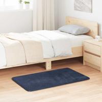 Hoogpolig vloerkleed NAVARRA 60x100 cm polyester marineblauw - thumbnail