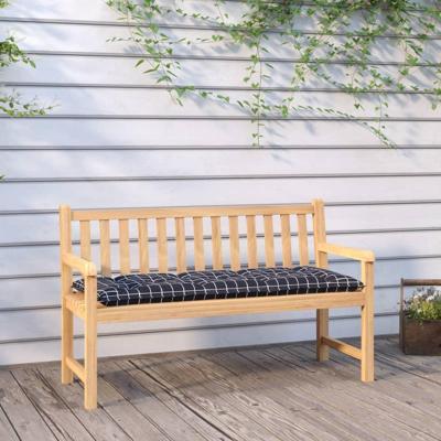 VidaXL Tuinbankkussens 2 st oxford stof ruitpatroon zwart VidaXL Tuinbankkussens 2 st oxford stof ruitpatroon zwart
