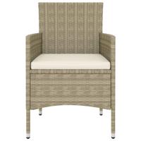 5-delige Loungeset poly rattan beige - thumbnail