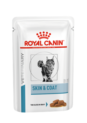 Royal Canin Veterinary Skin & Coat natvoer kat (in saus) 1 doos (12 x 85 g)