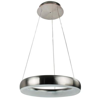 Smart LED Hanglamp rond 40 cm - Bedienbaar met afstandsbediening en app - White & Color - Zilver