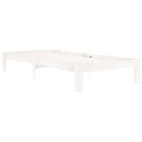 Bedframe massief grenenhout wit 90x200 cm - thumbnail