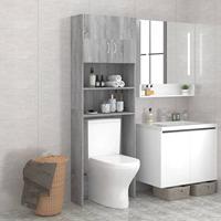 VidaXL Wasmachinekast 64x25,5x190 cm grijs sonoma eikenkleurig - thumbnail