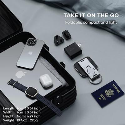 Satechi 3-in-1 Inklapbare Qi2 draadloze oplaad stand - Space Gray