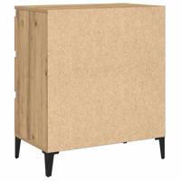 Dressoir 60x35x70 cm bewerkt hout artisanaal eikenkleur - thumbnail