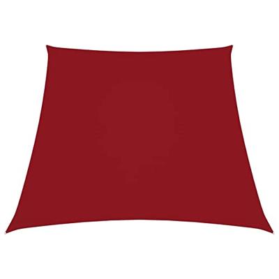 VidaXL Zonnezeil trapezium 2/4x3 m oxford stof rood