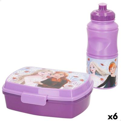 Lunchtrommel met accessoires Frozen 380 ml 17 x 5,5 x 13,5 cm (6 Stuks)