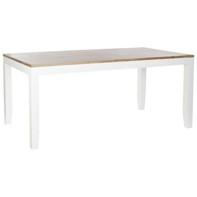 Eettafel DKD Home Decor Wit Bruin Acacia Mangohout 200 x 100 x 80 cm
