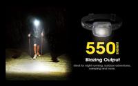 NiteCore NU31 grau Hoofdlamp LED werkt op een accu 550 lm - thumbnail