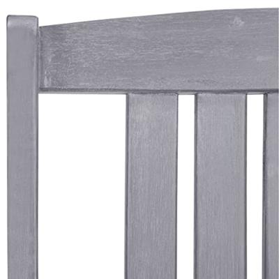 Tuinstoelen 4 st massief acaciahout grijs