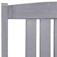 Tuinstoelen 4 st massief acaciahout grijs - thumbnail