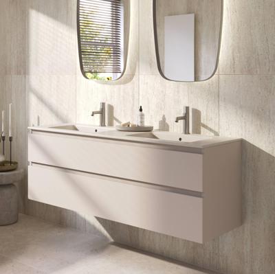 Ben Tendenza badmeubel incl. dubbele keramische wastafel 140x46x62cm zand