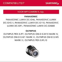 Samyang 7,5mm F/3.5 Micro 4/3 zwart - thumbnail