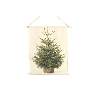 Wanddoek everlands kunstkerstboom 40x60cm met LED