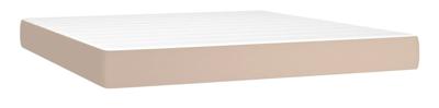 Boxspring met matras kunstleer cappuccinokleurig 180x200 cm - thumbnail