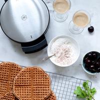 OBH Nordica Elite Single Stainless Steel 4 wafel(s) 1000 W Zwart, Roestvrijstaal - thumbnail