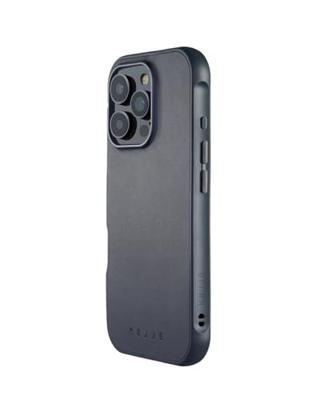 Mujjo Leather Shield Case iPhone 16 Pro blauw