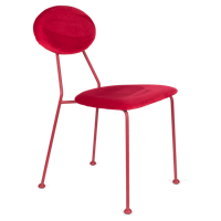 Bold Monkey Eetkamerstoel Kiss The Froggy Rood 84 x 45 x 51 - thumbnail