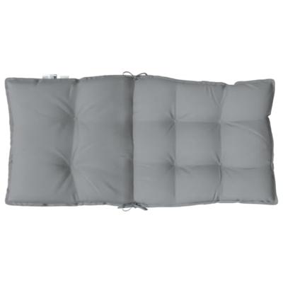 Stoelkussens 4 st lage rug oxford stof grijs