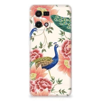 TPU Hoesje voor OPPO Reno7 4G Pink Peacock TPU Hoesje voor OPPO Reno7 4G Pink Peacock