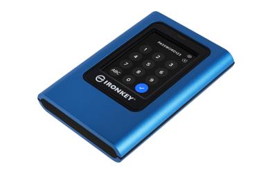 Kingsong IronKey Vault Privacy 80 960 GB Externe harde schijf (3,5 inch) USB-C Blauw IKVP80ES/960G